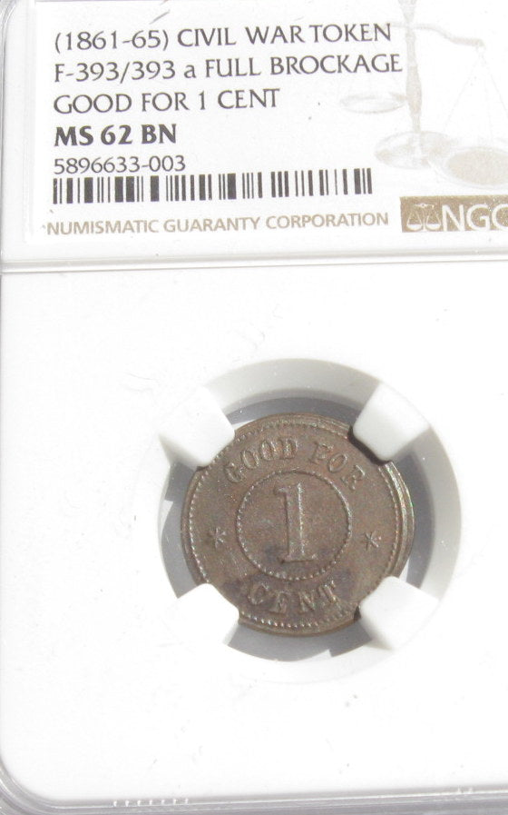 393/393a NGC MS-62 Full Brockage