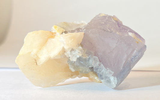 Blue Fluorite w/ Barite 90 - Bingham, NM
