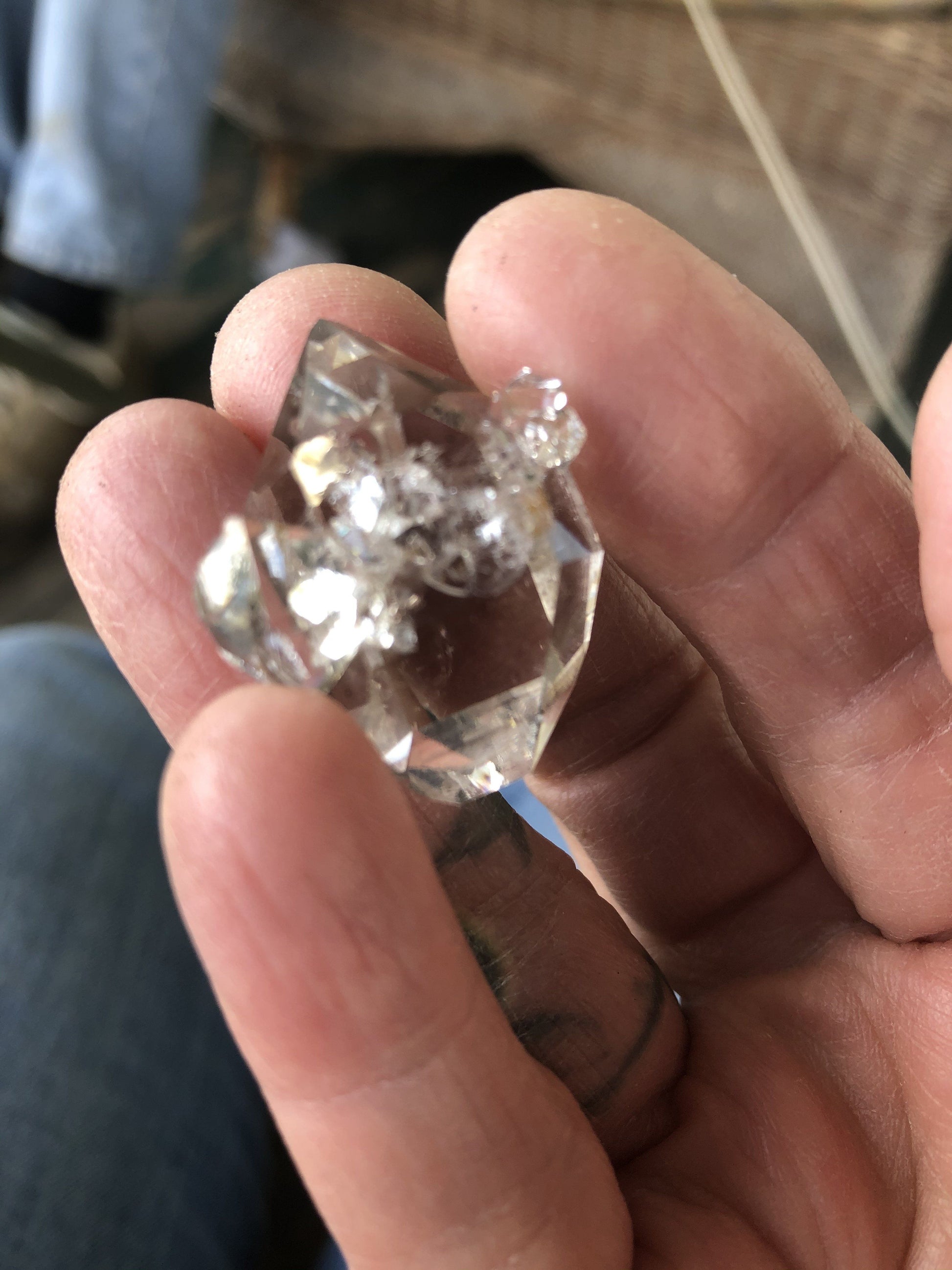 NFS Herkimer Diamond Cluster 0531-001 | Of Coins & Crystals
