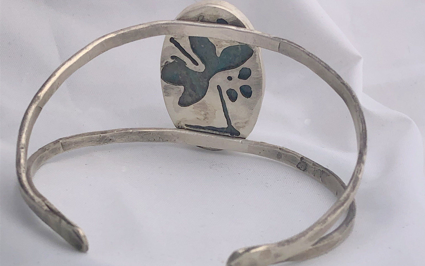 Namibian Shattuckite w/ Chrysocolla Sterling Bracelet | Of Coins & Crystals