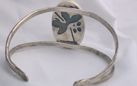 Namibian Shattuckite w/ Chrysocolla Sterling Bracelet | Of Coins & Crystals