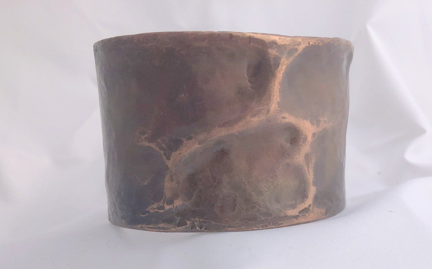 Hand Forged Air Chased Thick Copper Bracelet | Of Coins & Crystals