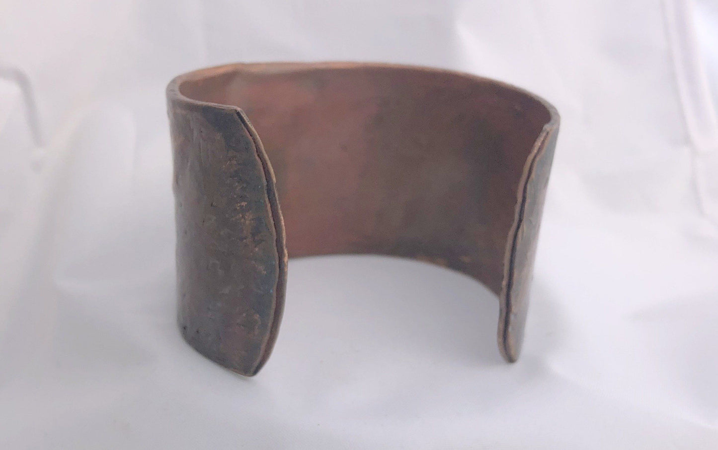Hand Forged Air Chased Thick Copper Bracelet | Of Coins & Crystals