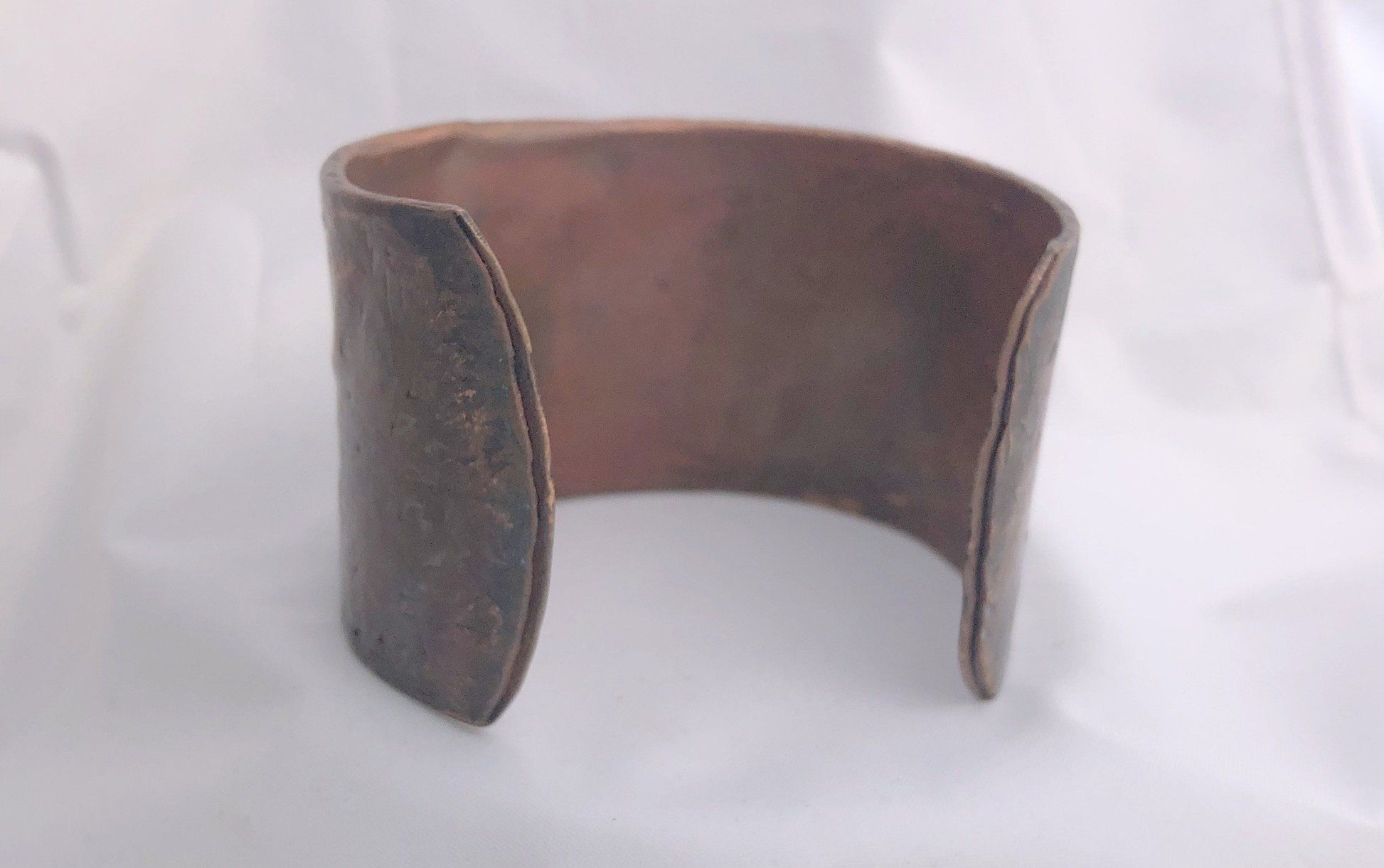 Hand Forged Air Chased Thick Copper Bracelet | Of Coins & Crystals