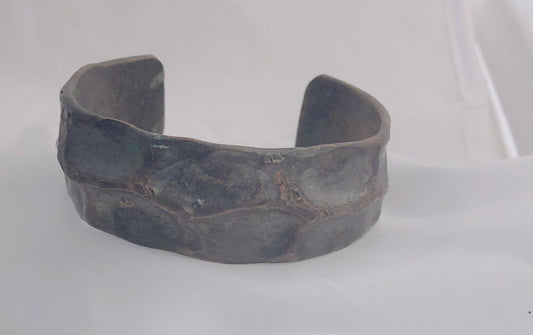 Hand Forged Air Chased Copper Bracelet | Of Coins & Crystals