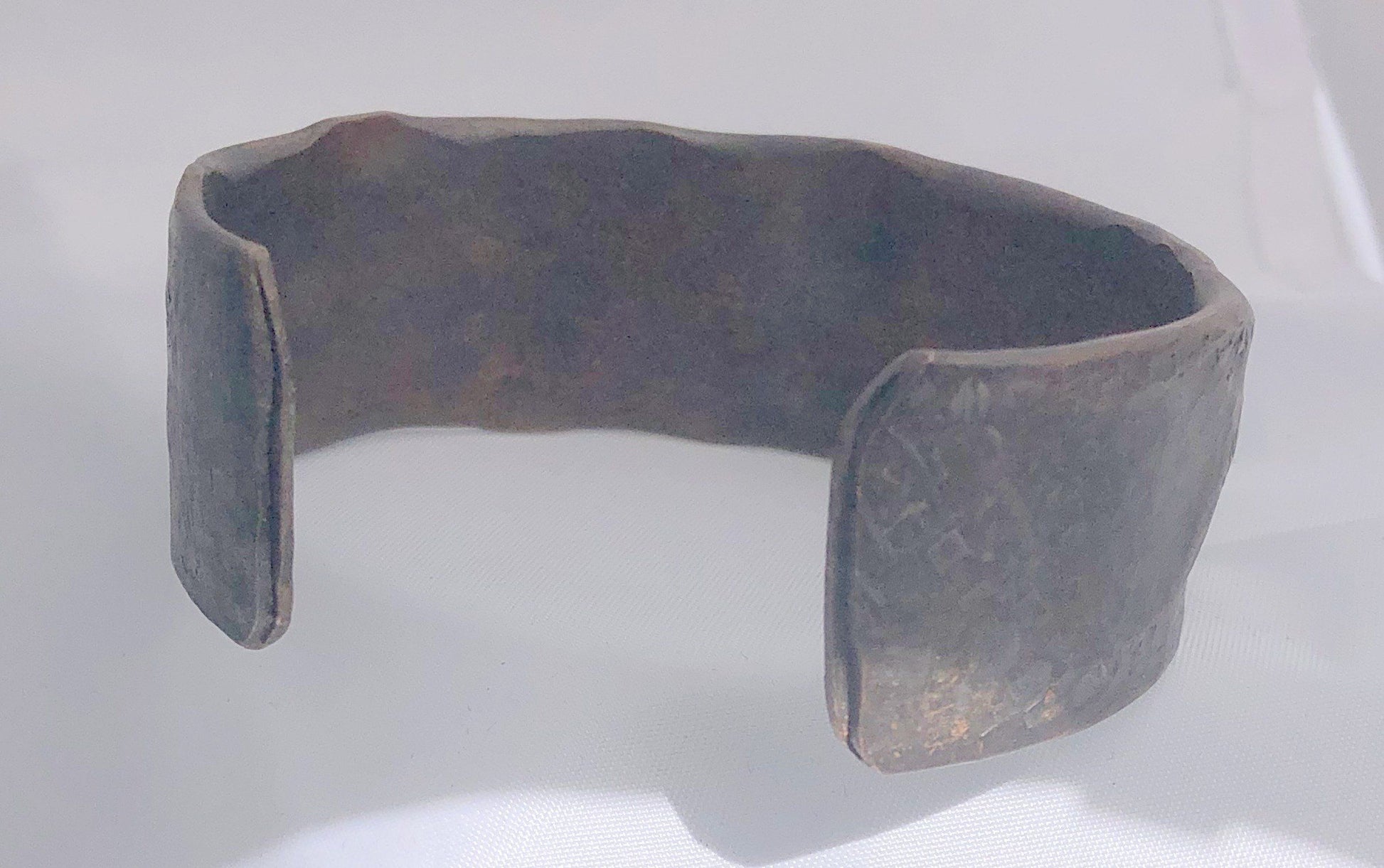 Hand Forged Air Chased Copper Bracelet | Of Coins & Crystals