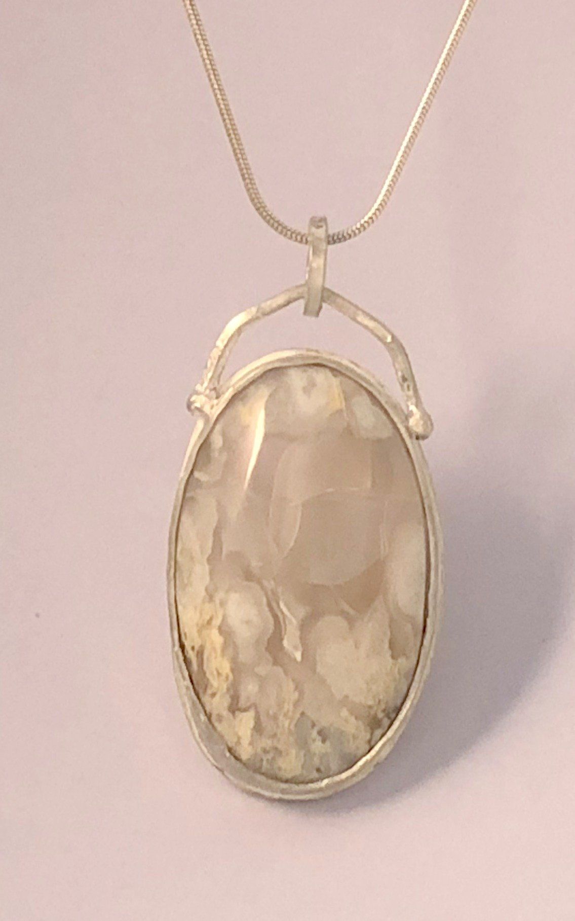 Shinshin -Winter's Mist Agate in Sterling Silver | Of Coins & Crystals