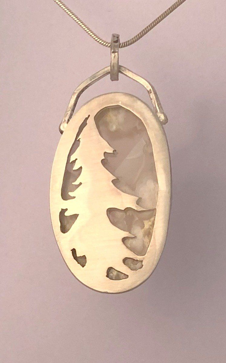 Shinshin -Winter's Mist Agate in Sterling Silver | Of Coins & Crystals
