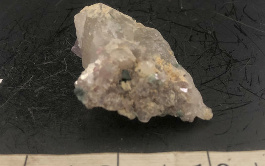 Tourmaline w/ Lepidolite Quartz Cluster | Of Coins & Crystals