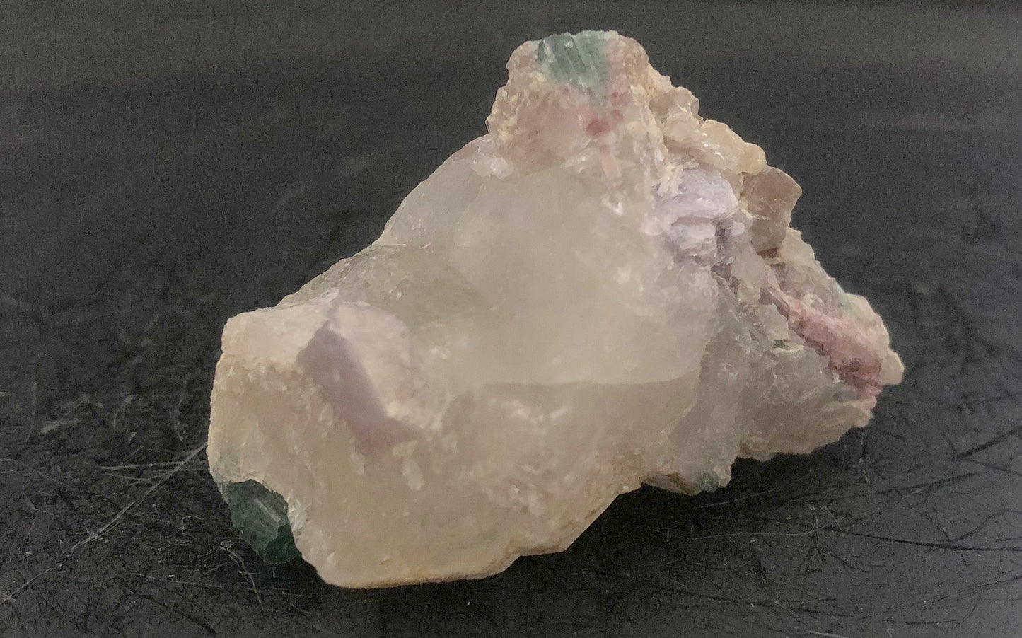 Tourmaline w/ Lepidolite Quartz Cluster | Of Coins & Crystals