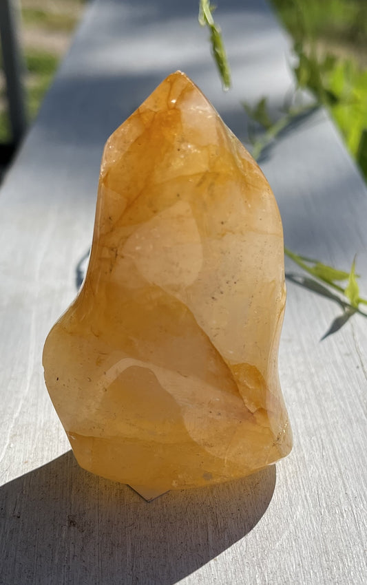 Yellow Hematoid Quartz Flame