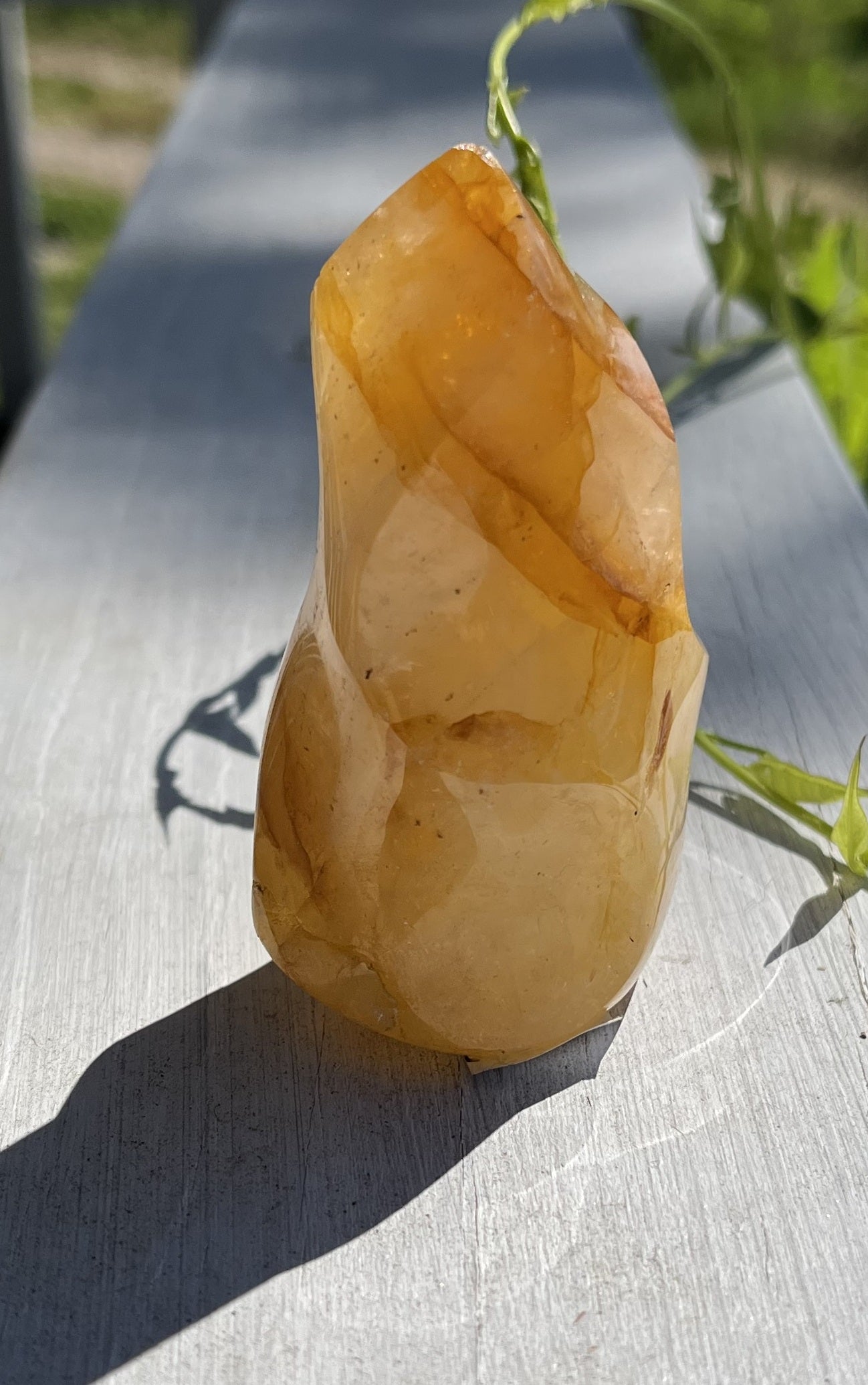 Yellow Hematoid Quartz Flame