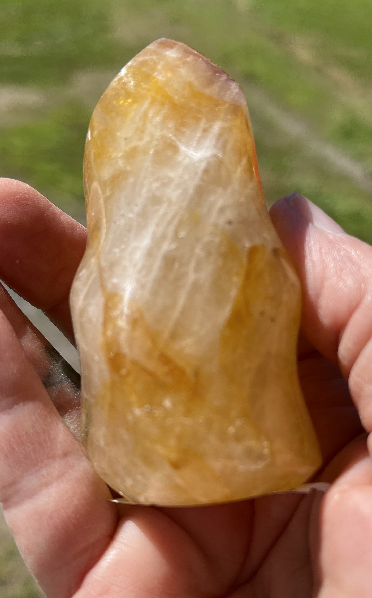 Yellow Hematoid Quartz Flame