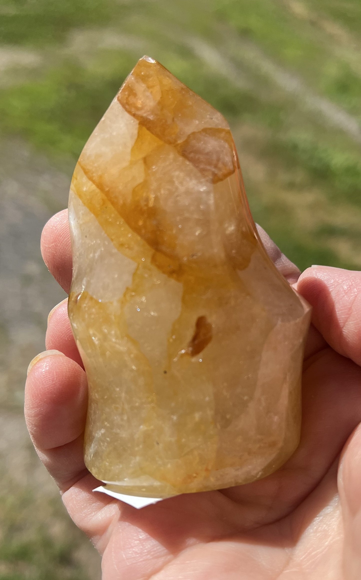Yellow Hematoid Quartz Flame