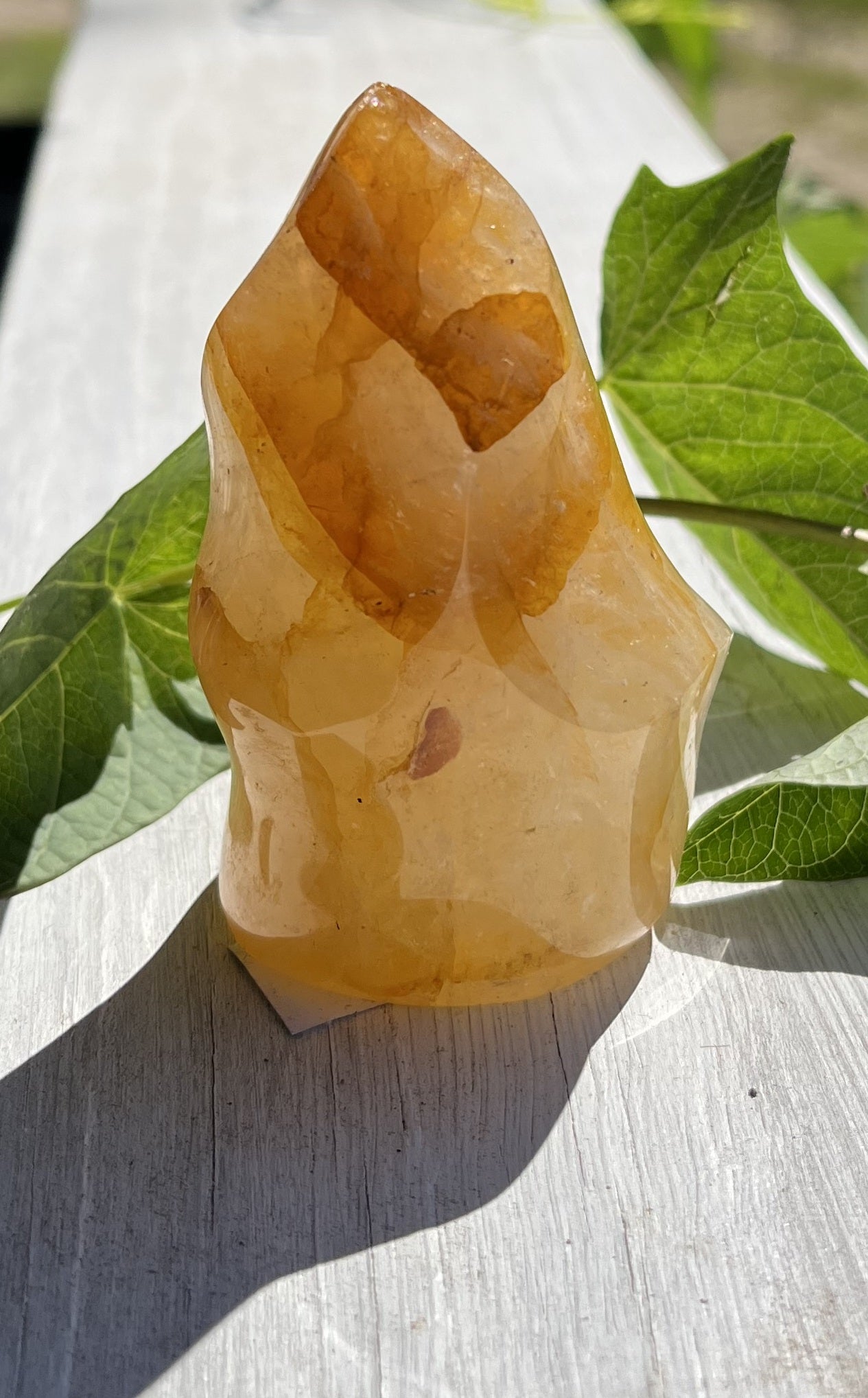 Yellow Hematoid Quartz Flame