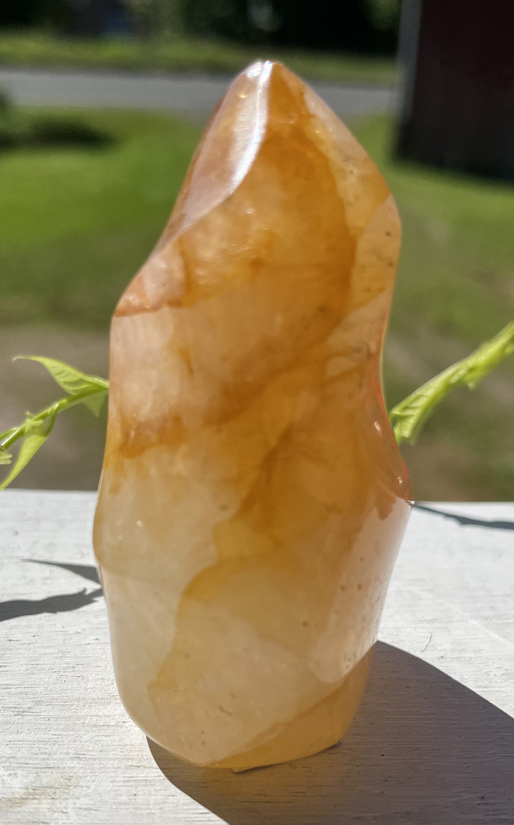 Yellow Hematoid Quartz Flame – Of Coins Crystals1