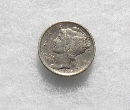 1917D Mercury Dime XF-45