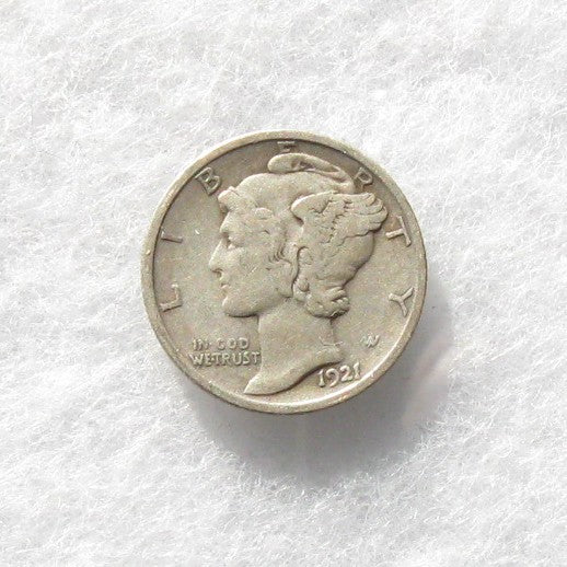 1921 Mercury Dime VG-8