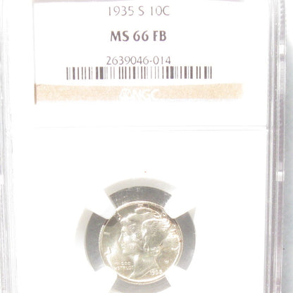 1935S Mercury Dime NGC MS-66FB