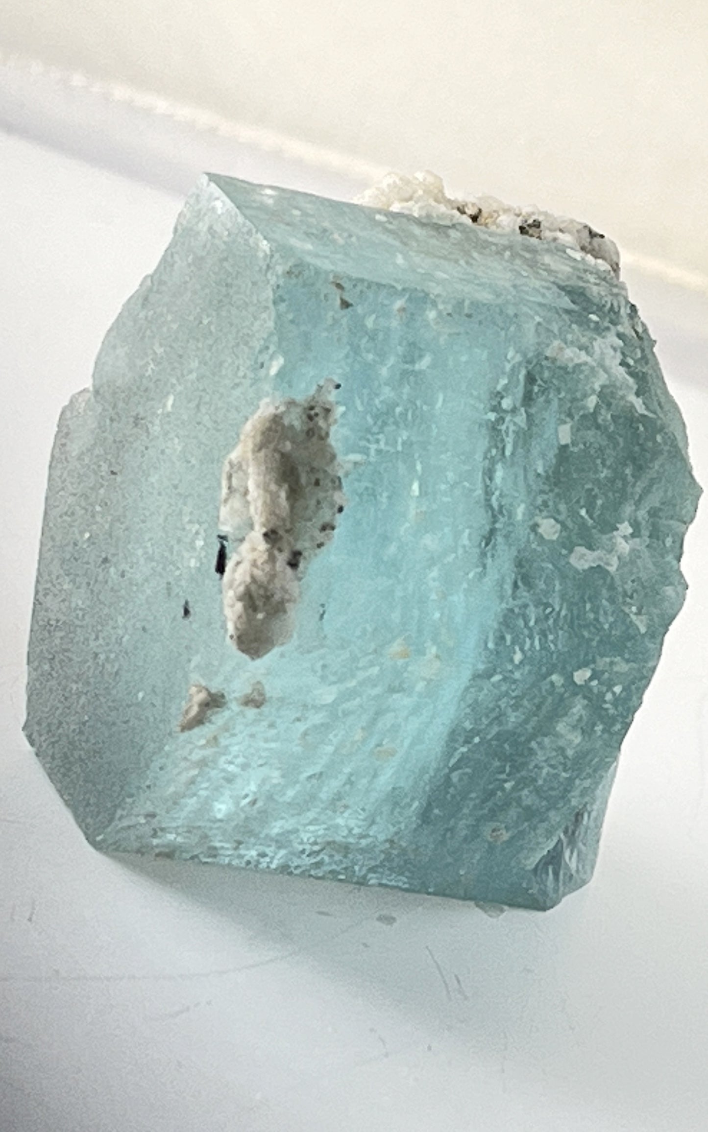 Aquamarine w/ Feldspar and Black Tourmaline 10