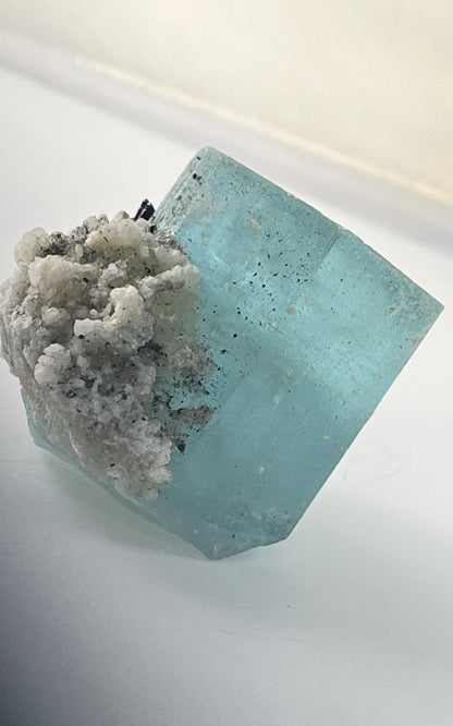 Aquamarine w/ Feldspar and Black Tourmaline 10