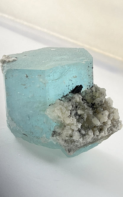 Aquamarine w/ Feldspar and Black Tourmaline 10