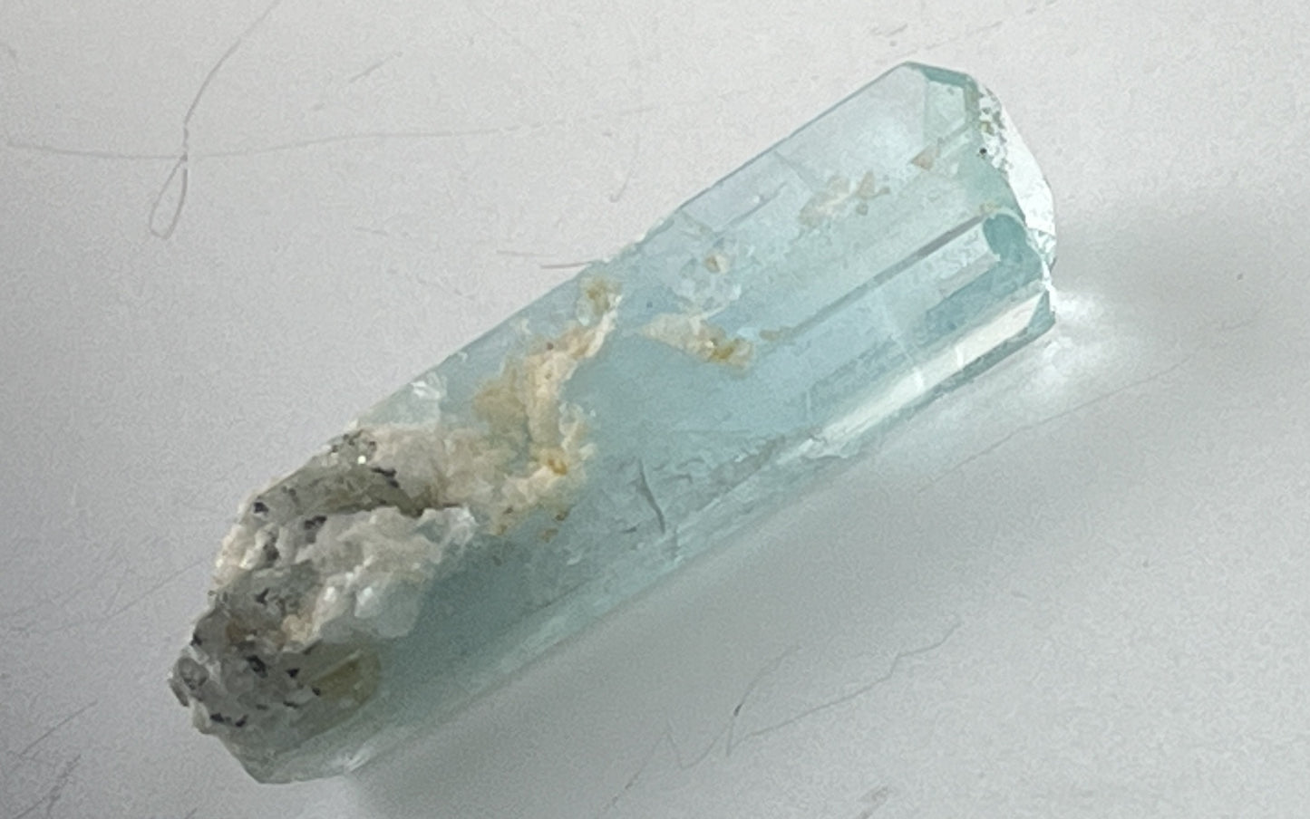 Aquamarine with black tourmaline/schorl 13 - Pakistan