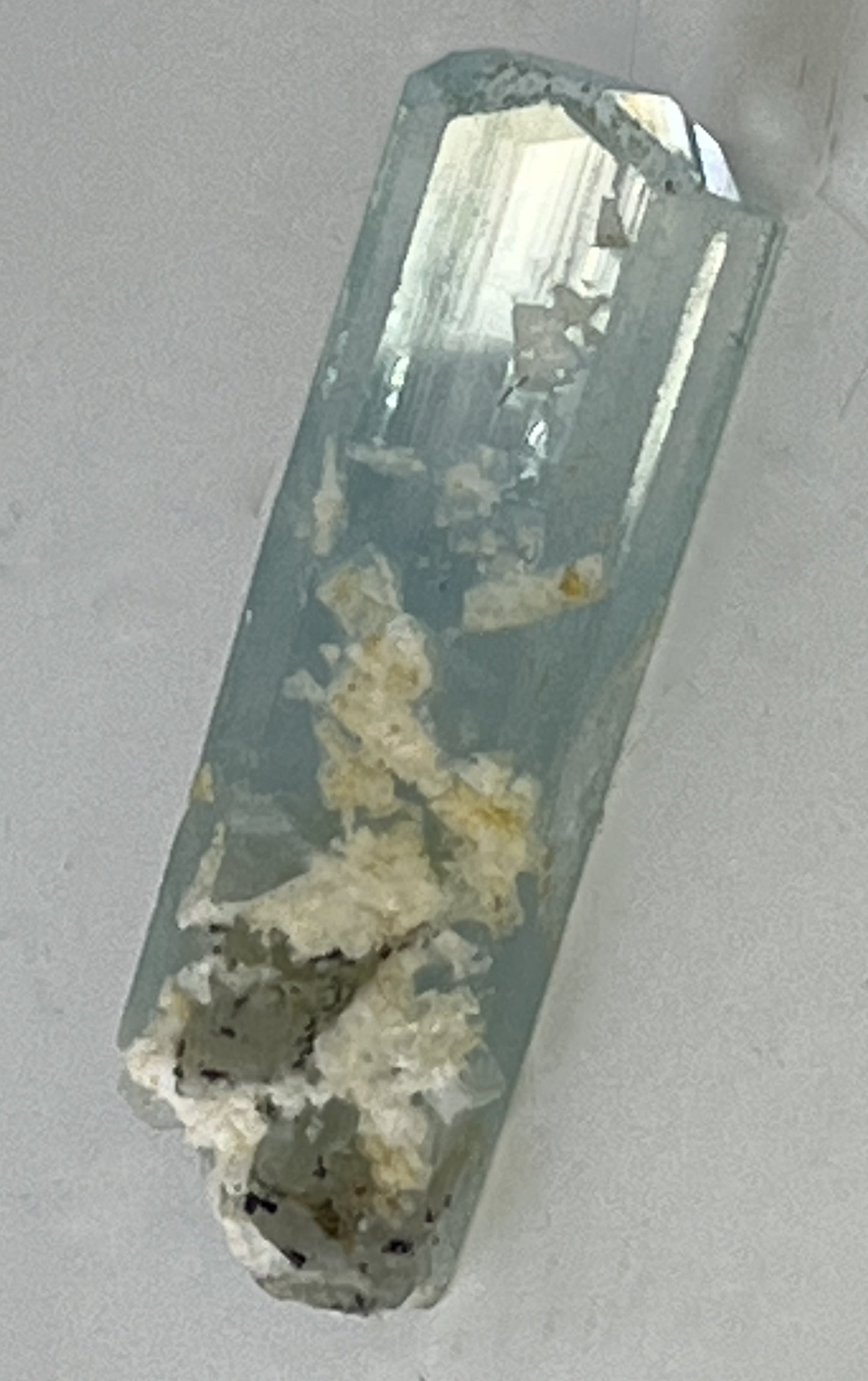 Aquamarine with black tourmaline/schorl 13 - Pakistan