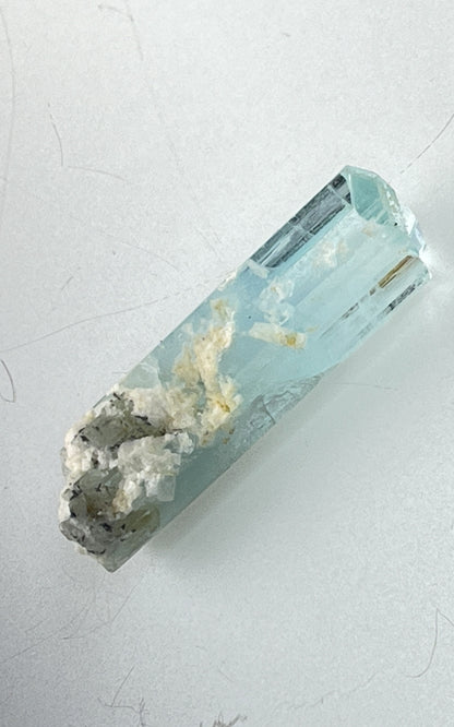 Aquamarine with black tourmaline/schorl 13 - Pakistan