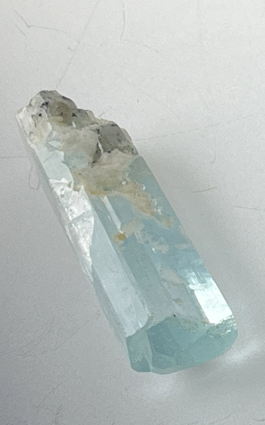 Aquamarine with black tourmaline/schorl 13 - Pakistan