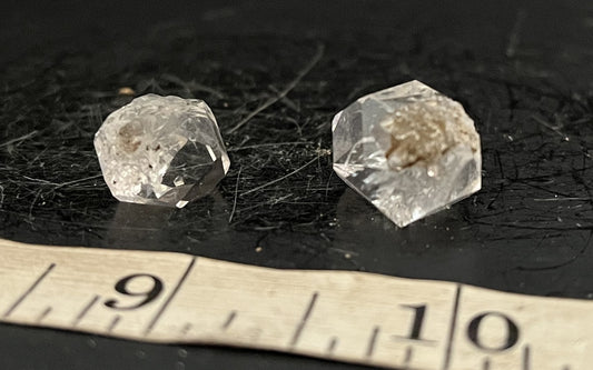 Herkimer Diamond Drusy tip Pair 1025-19