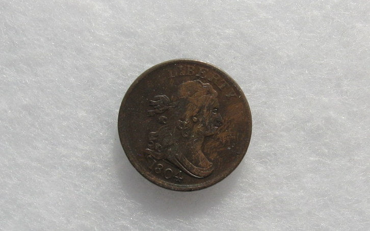 1804 Draped Bust Half Cent XF-40 | Of Coins & Crystals
