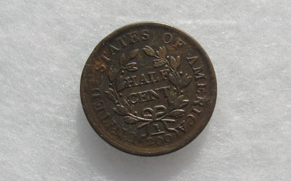 1804 Draped Bust Half Cent XF-40 | Of Coins & Crystals