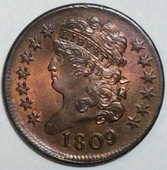 1809 Classic Half Cent MS-63 | Of Coins & Crystals