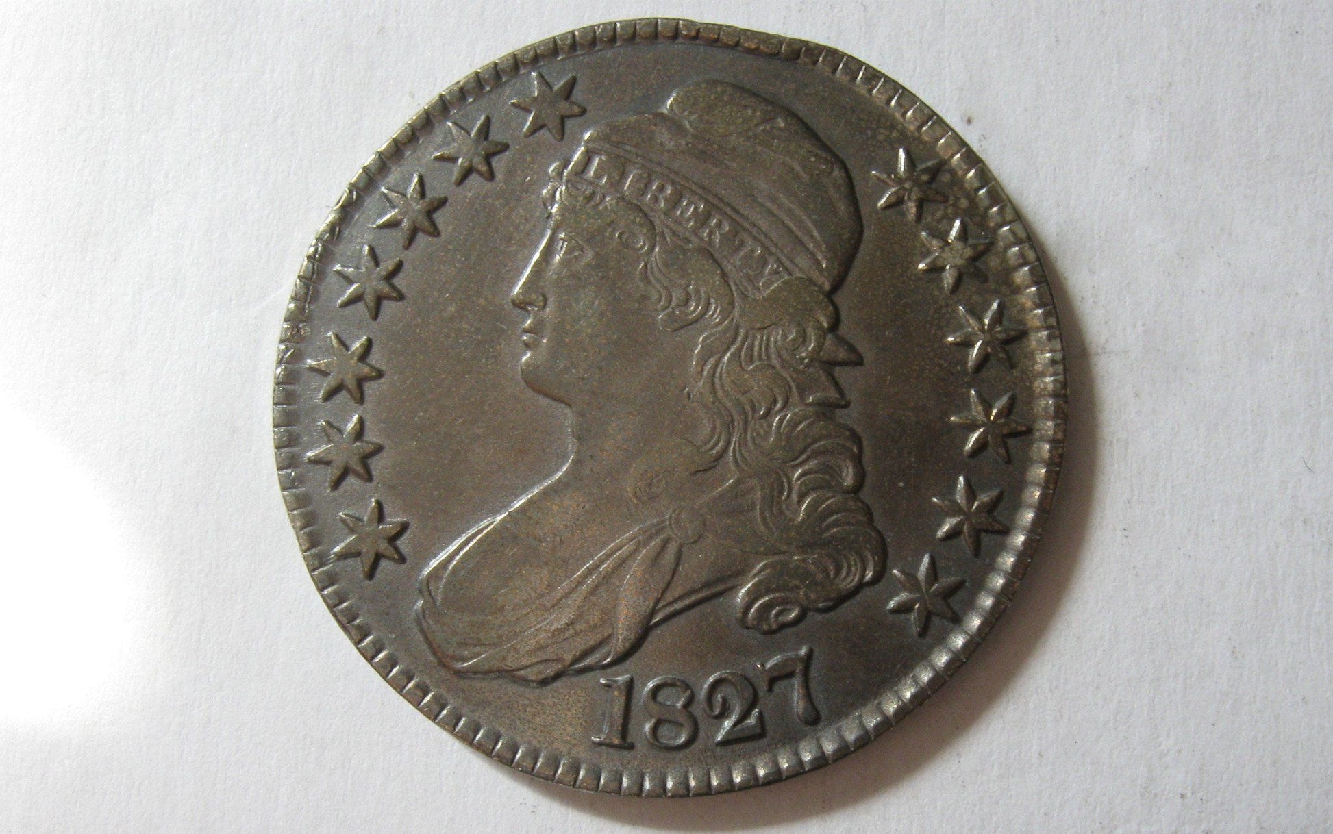 1827 Capped Bust Half Dollar  XF-45 | Of Coins & Crystals
