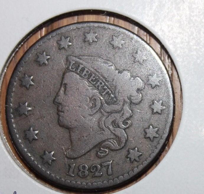 1827 Large Cent VG-8 | Of Coins & Crystals