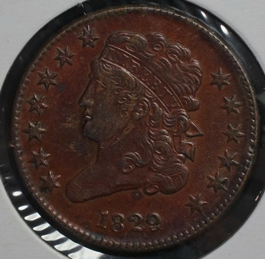 1829 Classic Half Cent AU-58 | Of Coins & Crystals