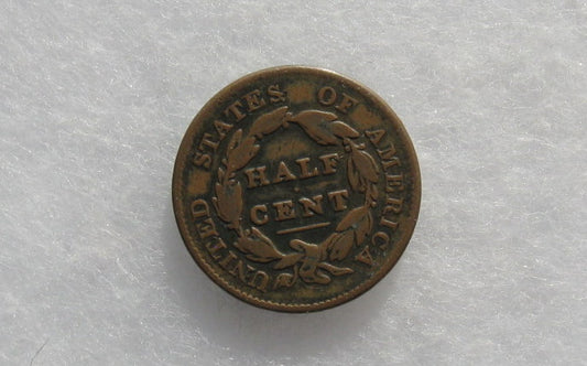 1829 Classic Half Cent VG-8 | Of Coins & Crystals