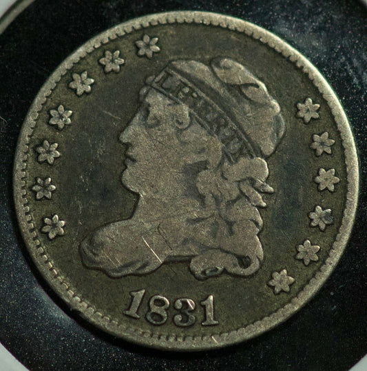 1831 Capped Bust Half Dime F-12 | Of Coins & Crystals