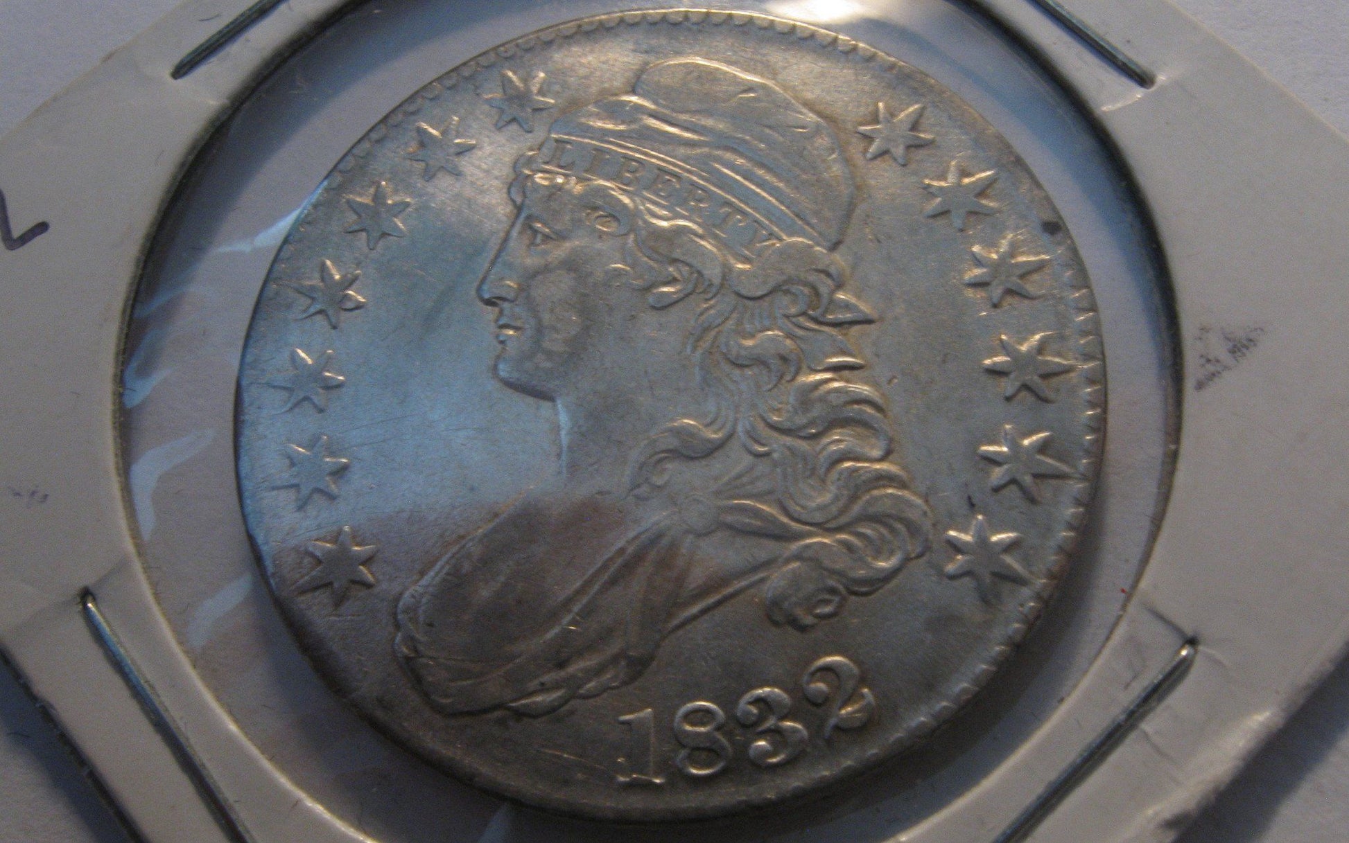 1832 Capped Bust Half Dollar.  AU-50 | Of Coins & Crystals