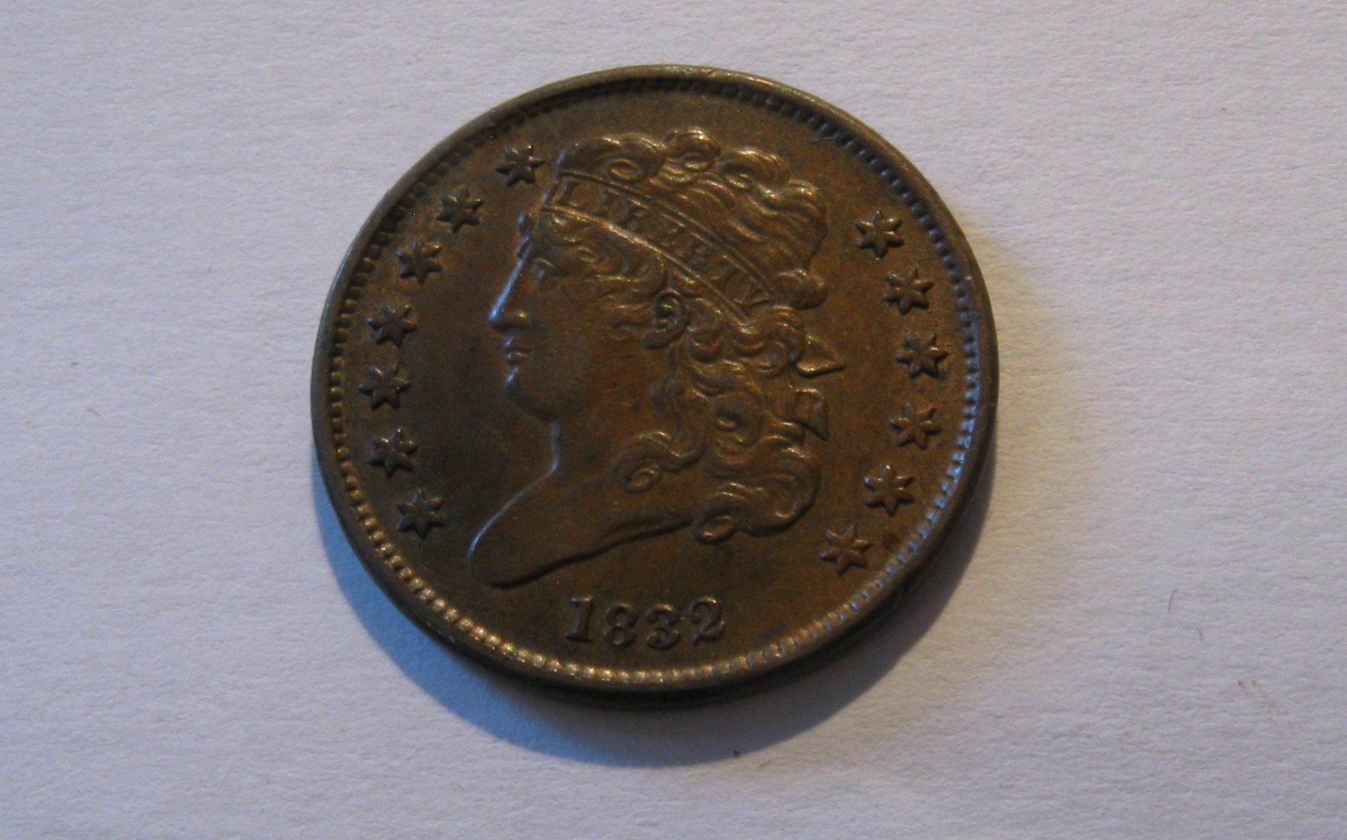 1832 Classic Half Cent  AU-55 | Of Coins & Crystals