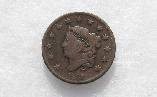 1833 Large Cent VG-10 | Of Coins & Crystals