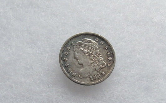 1834 Capped Bust Half Dime AU-55