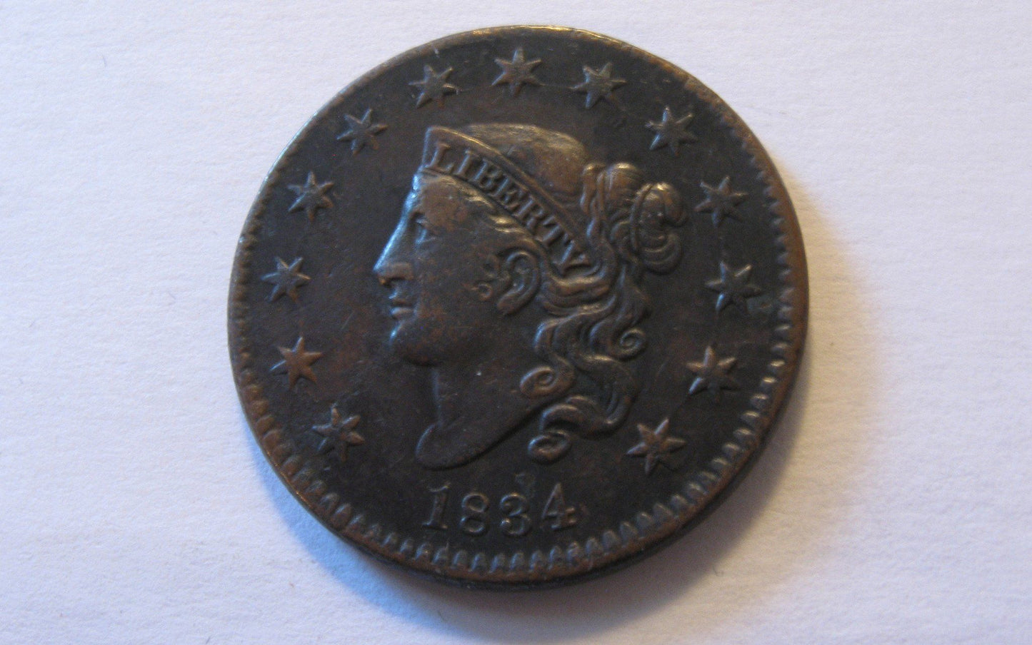 1834 Classic Head Large Cent.  XF-40 | Of Coins & Crystals