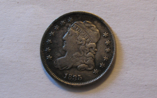 1835 Capped Bust Half Dime,  small date, small 5c  XF-40 | Of Coins & Crystals