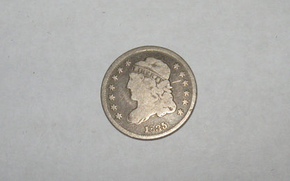 1835 Capped Bust Half Dime.  Small date, small 5c. VG-8 | Of Coins & Crystals