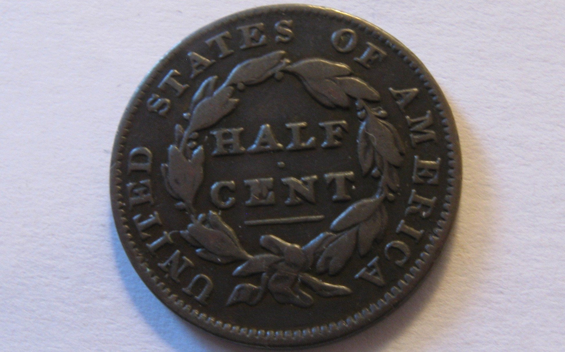 1835 Classic Half Cent  F-15 | Of Coins & Crystals