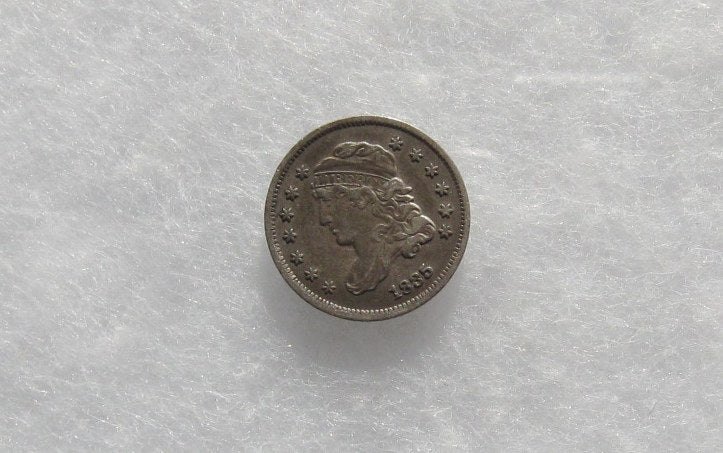 1835 Small Date, Large 5C Half Dime XF-40 | Of Coins & Crystals