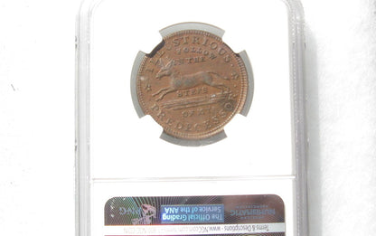 HT-34 Hard Times Token NGC MS-62 BN | Of Coins & Crystals