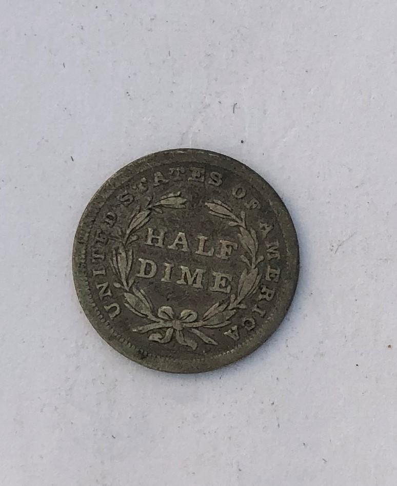 1837 Small date no stars Half Dime G-6 | Of Coins & Crystals